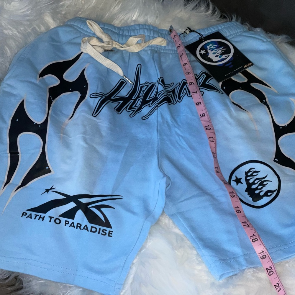 Blue Graphic Hellstar Men's Shorts - Picture 2 of 4